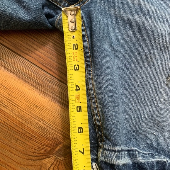 Levi's 412 Slim Shorts Mens Size 42 Blue Distress Fray 9" Inseam Denim Jeans - Picture 10 of 12